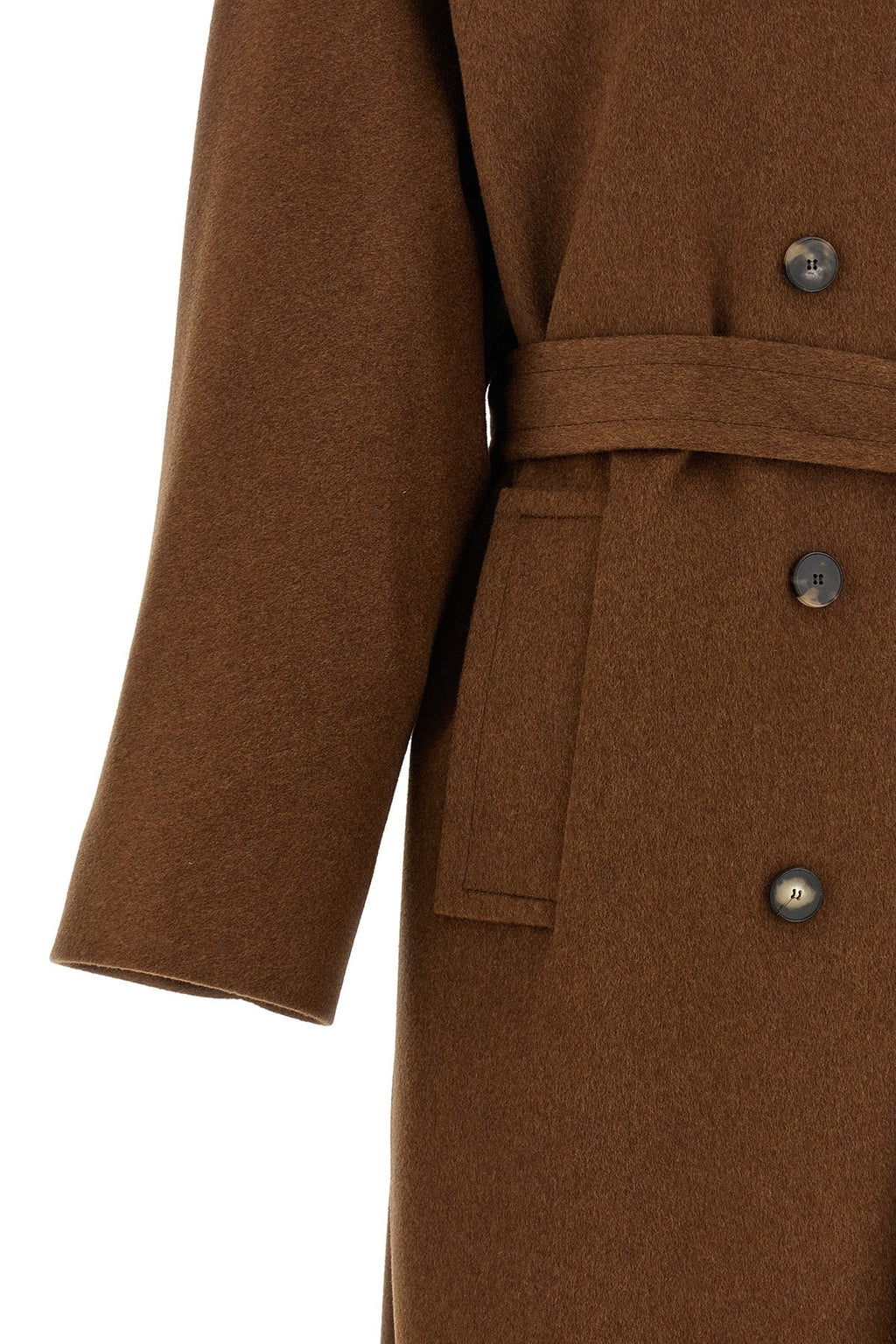 Double-Breasted Belted Coat
