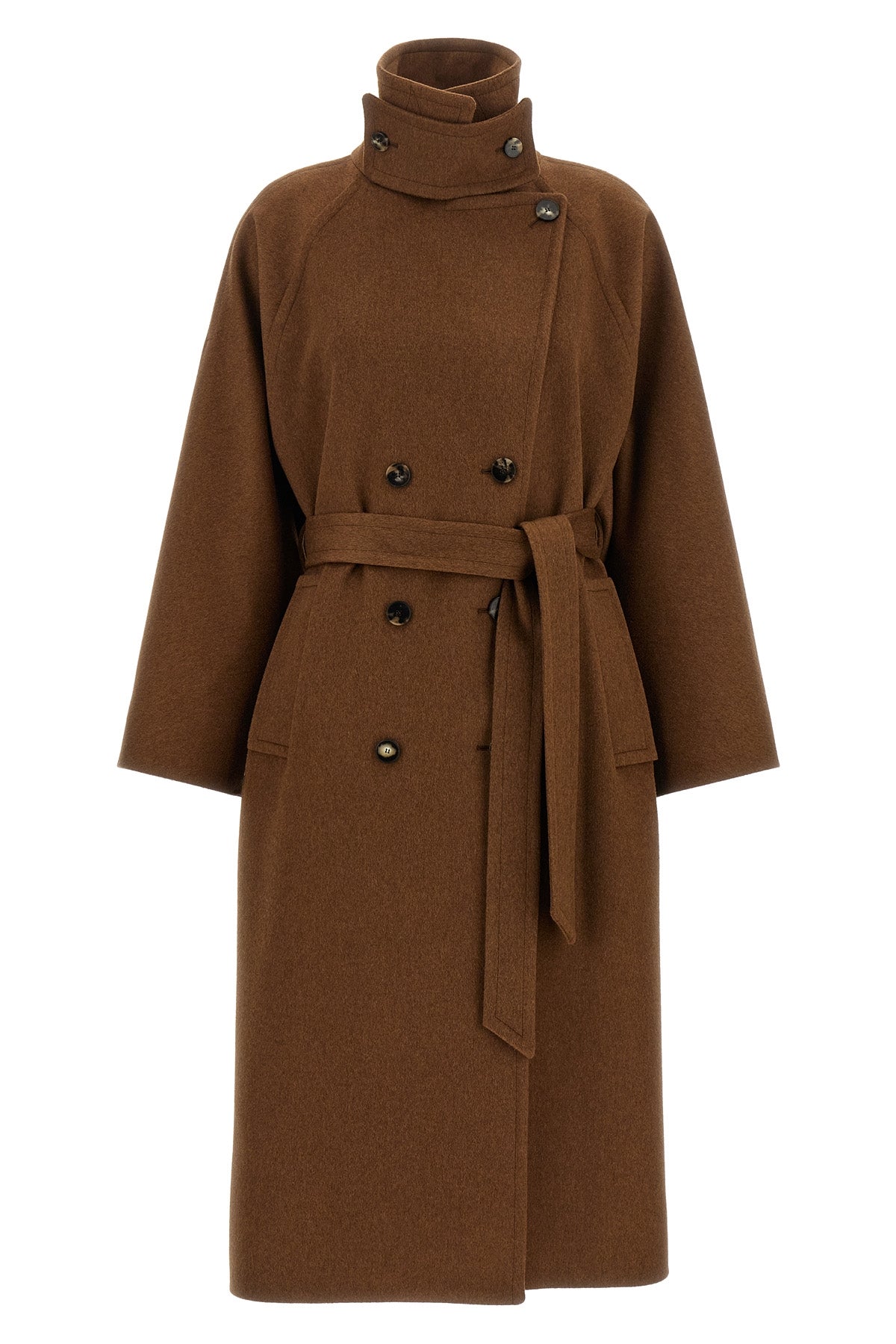 Double-Breasted Belted Coat