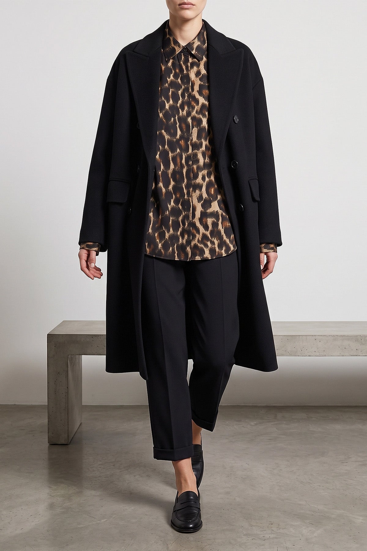 Oversized Double-Breasted Coat