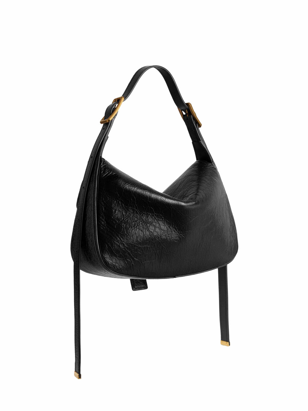 Balenciaga Women Black Clicca Shoulder Bag Medium Shoulder Bag