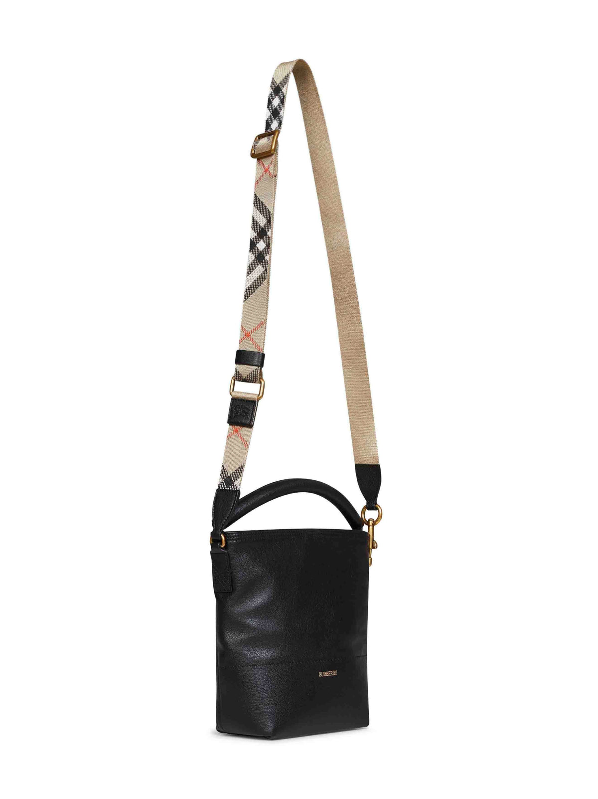 Burberry Women Black Mini B Clip Bucket Bag