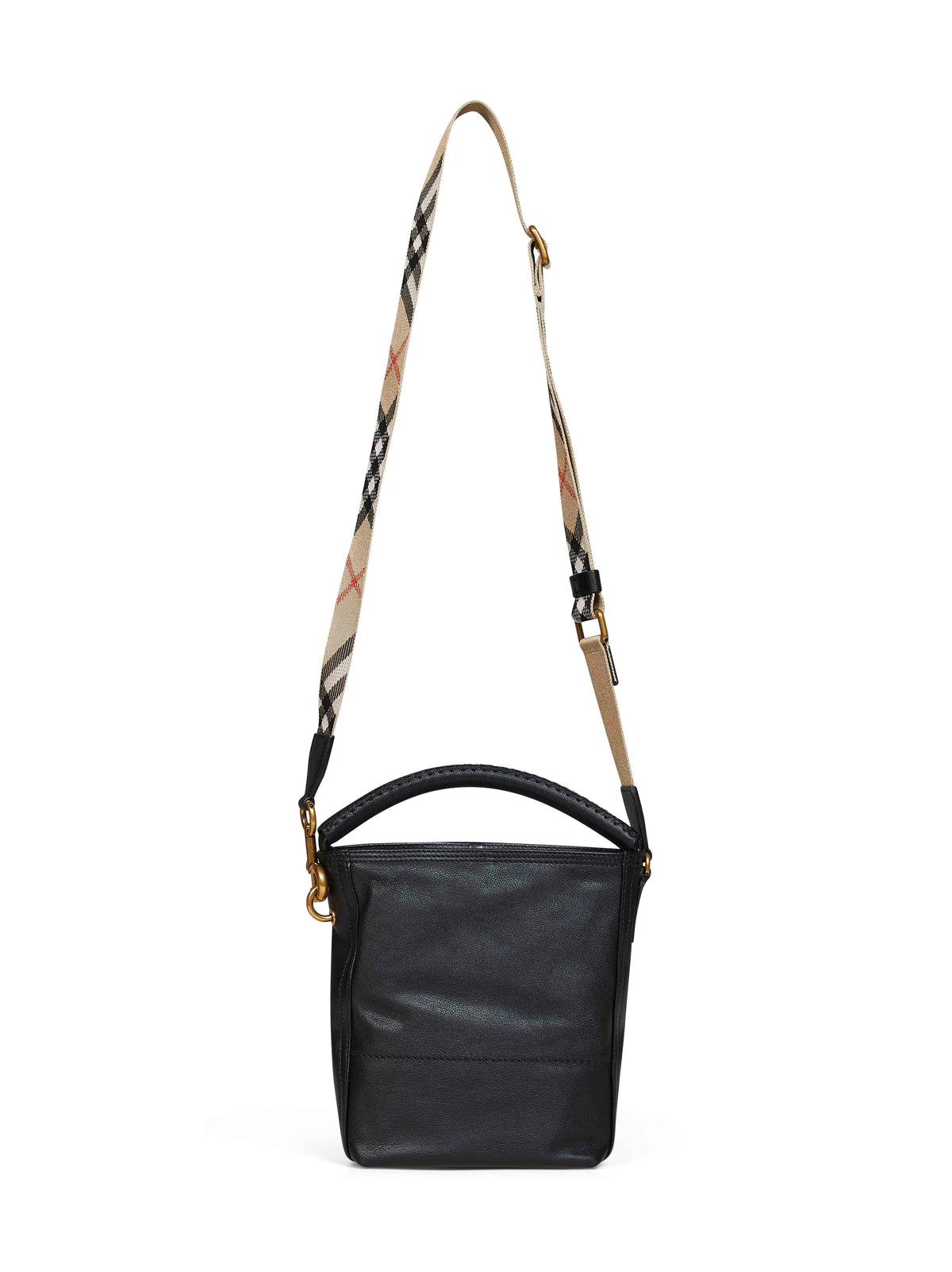 Burberry Women Black Mini B Clip Bucket Bag
