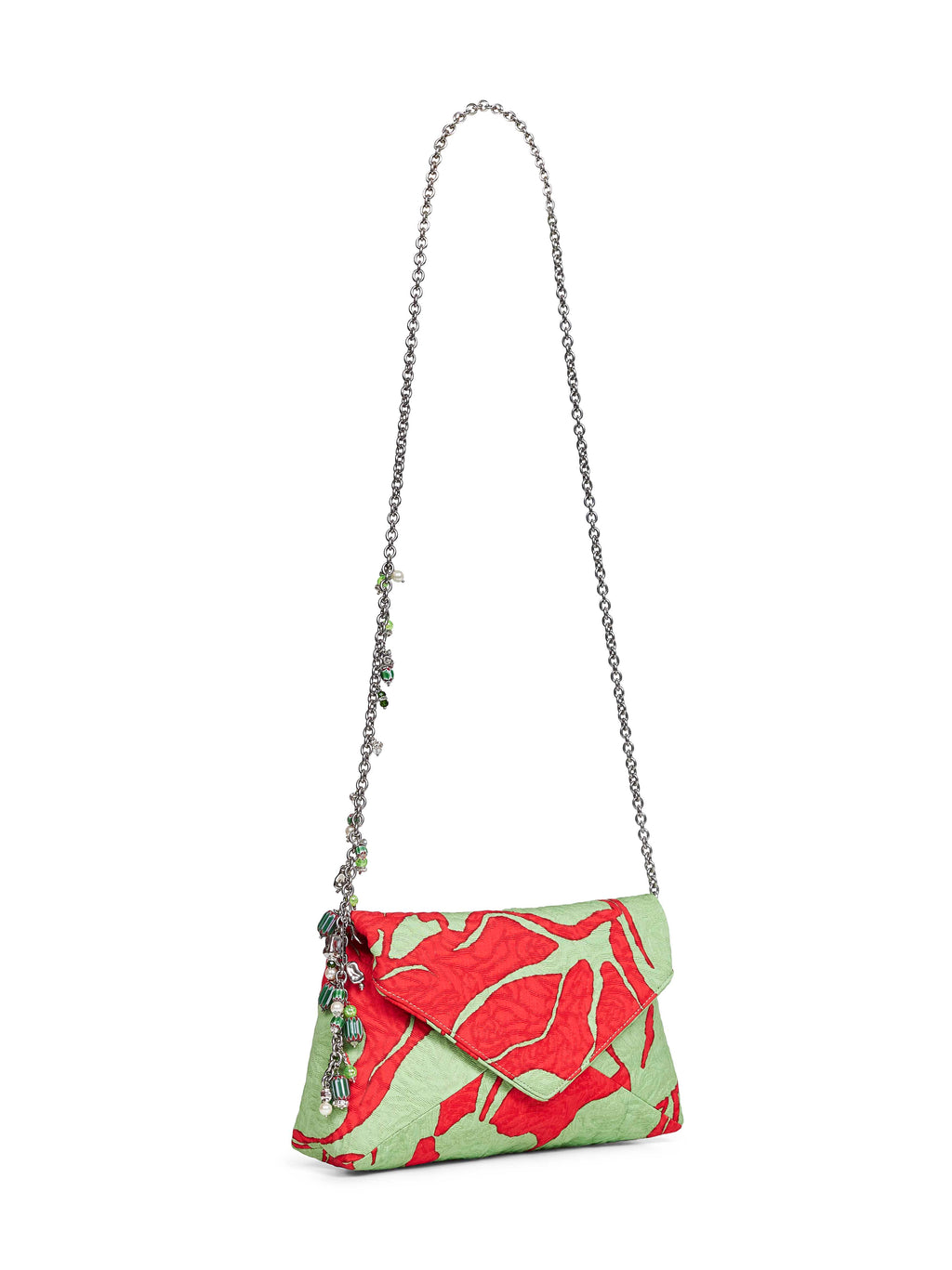 Dries Van Noten Women Pistachio Clutch Bag With Chain Shoulder Strap