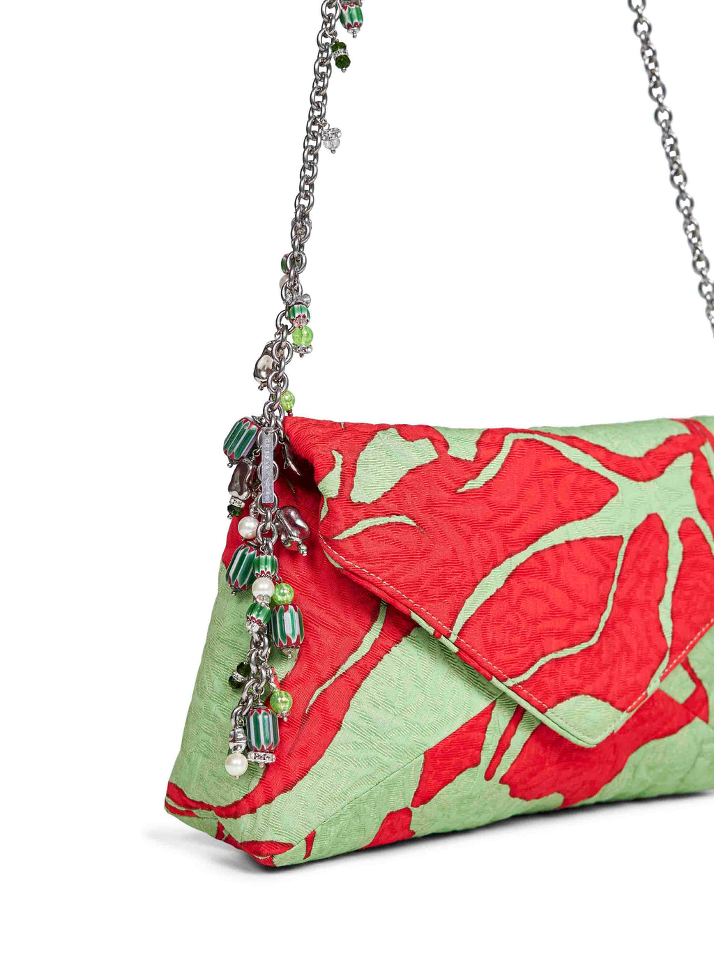 Dries Van Noten Women Pistachio Clutch Bag With Chain Shoulder Strap
