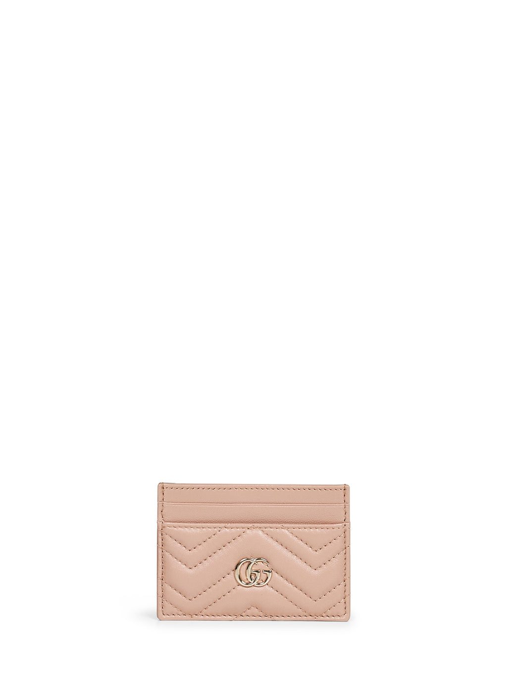 Gucci Women Pinkish Beige Gg Marmont Card Holder