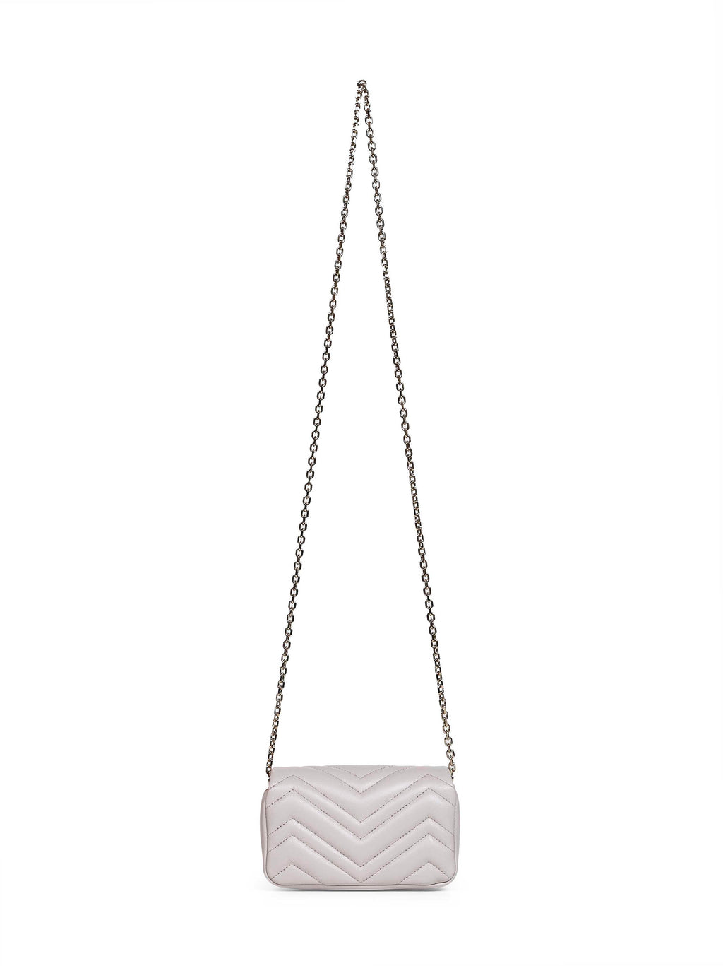 Gucci Women Light Grey Gg Marmont Mini Shoulder Bag
