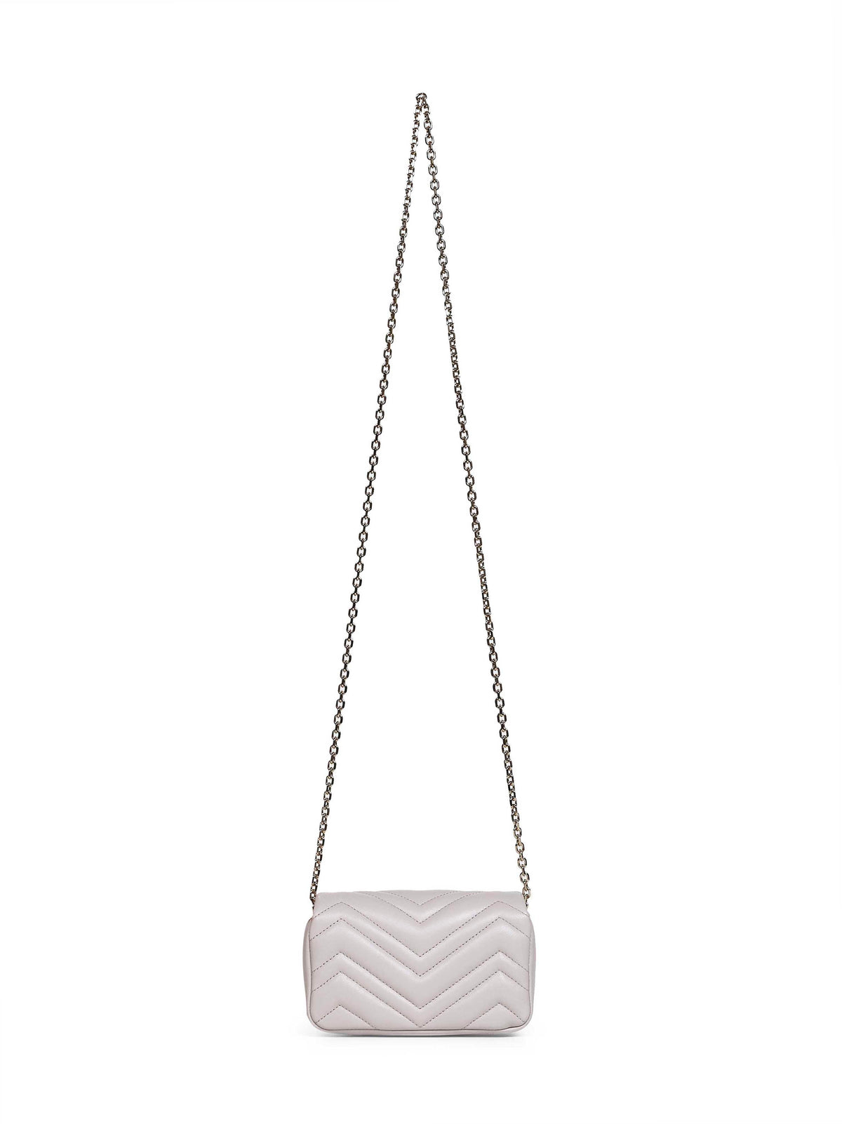 Gucci Women Light Grey Gg Marmont Mini Shoulder Bag