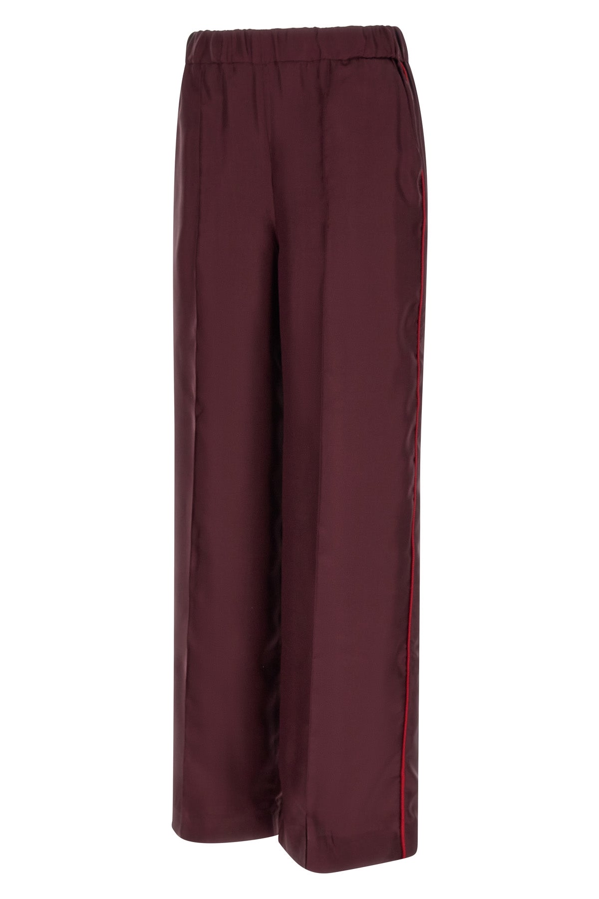 F.R.S. For Restless Sleepers Silk Trousers with Contrast Piping
