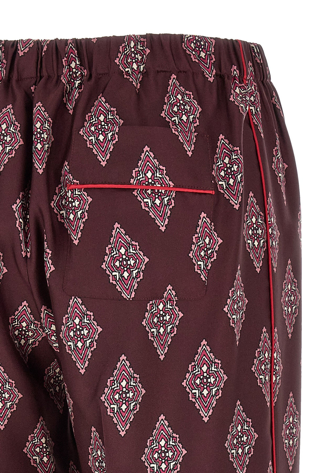 F.R.S. Silk Trousers with Contrast Piping