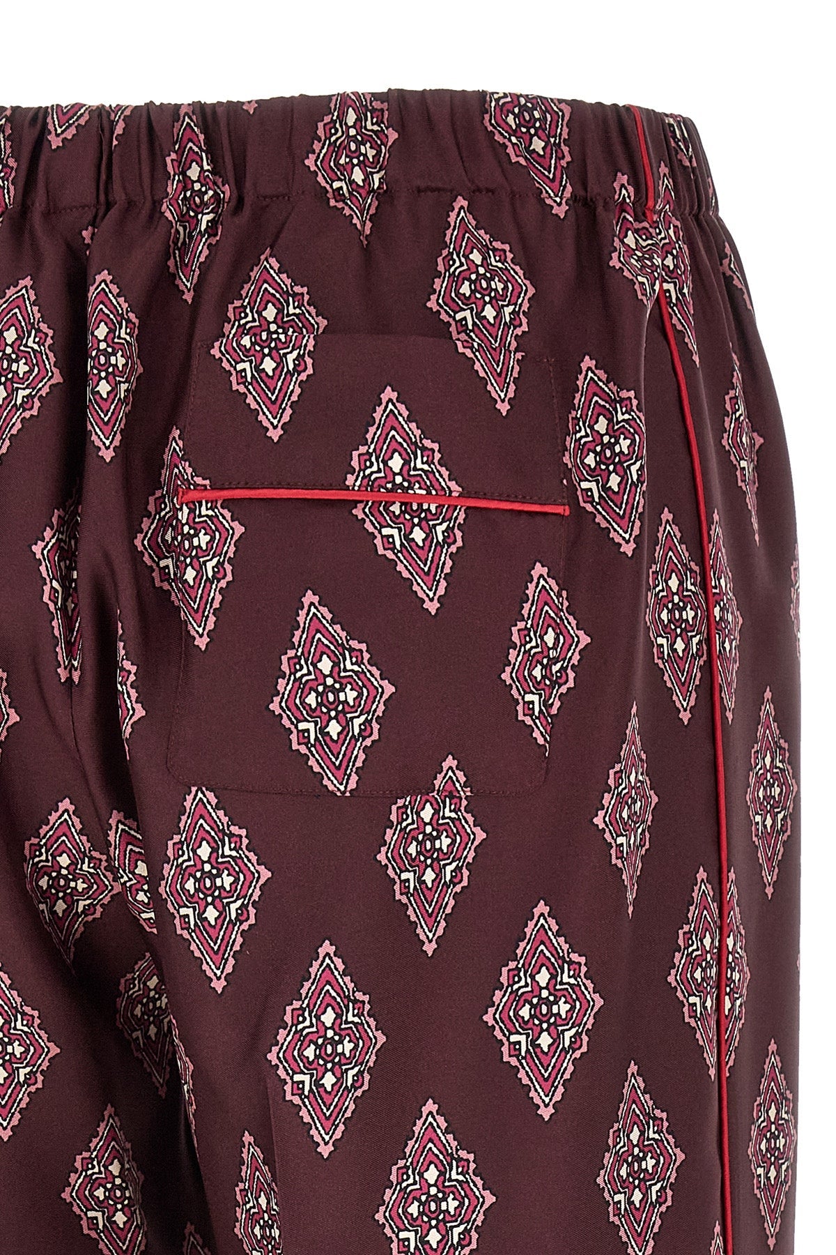 F.R.S. Silk Trousers with Contrast Piping