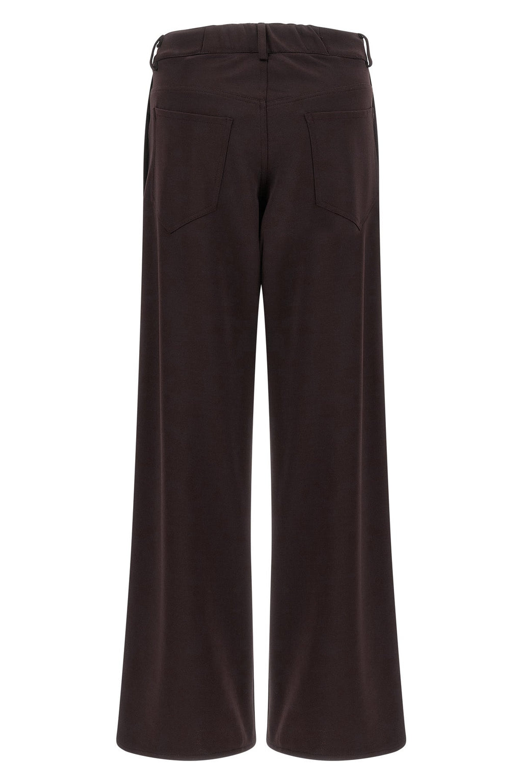 Snap-Button Wide-Leg Trousers