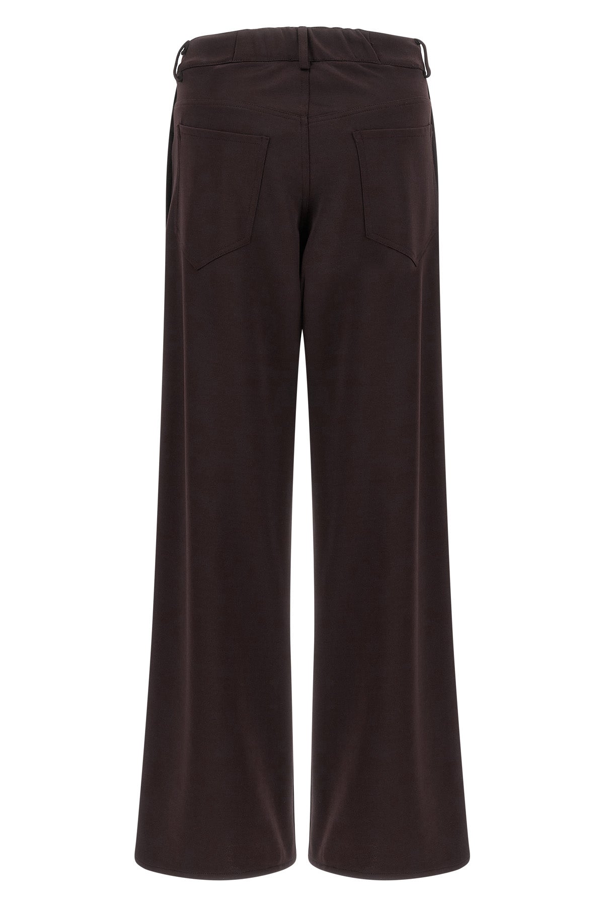 Snap-Button Wide-Leg Trousers