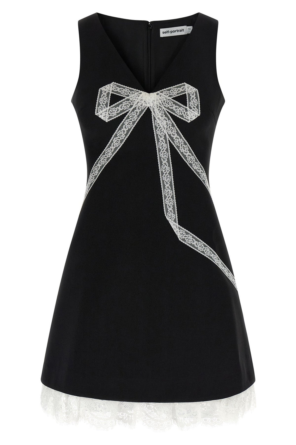 Self Portrait Mini Dress with Lace Bow