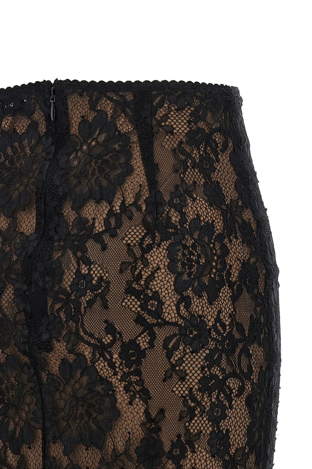 SELF PORTRAIT Midi Skirt Scalloped Hem Detail