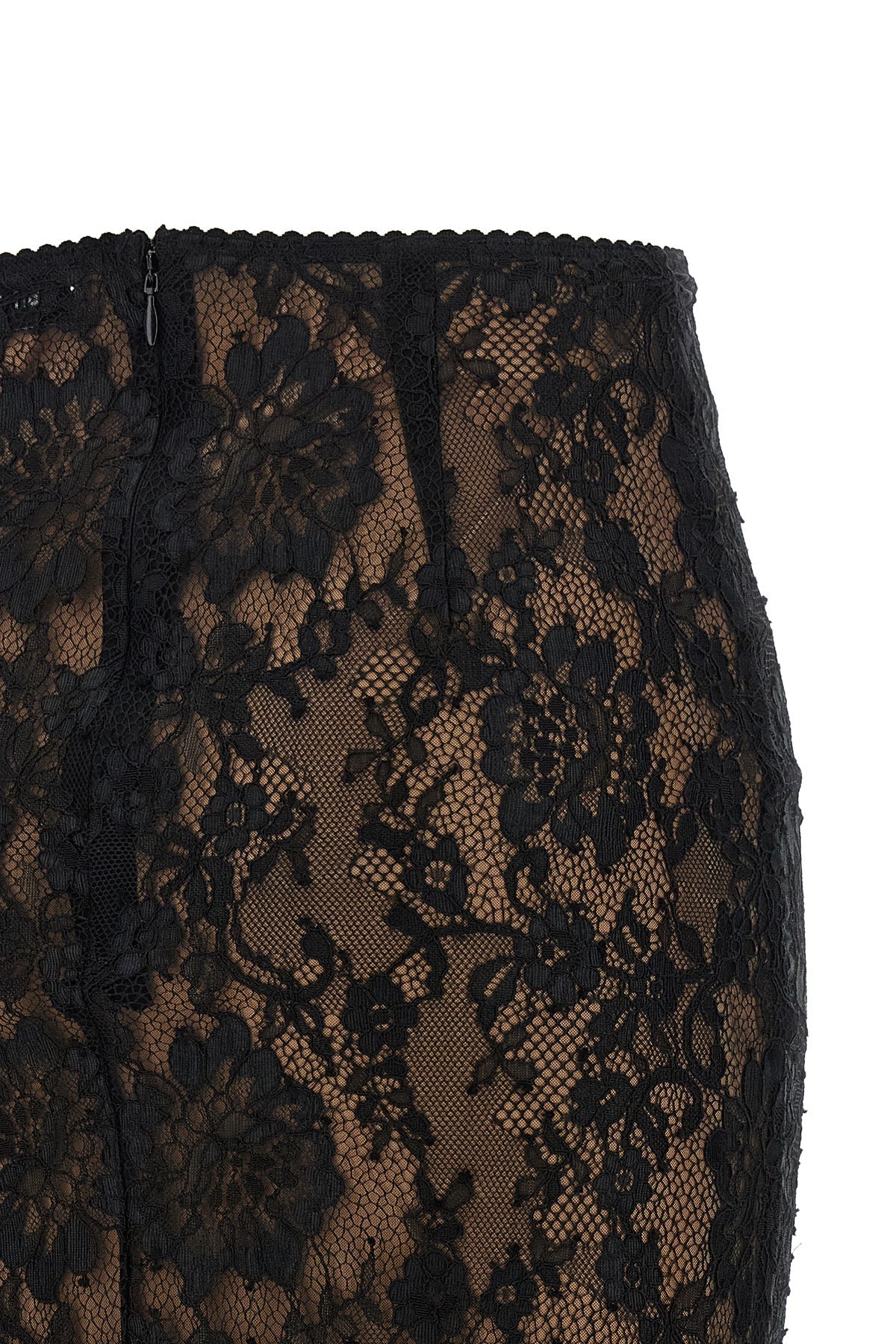 SELF PORTRAIT Midi Skirt Scalloped Hem Detail