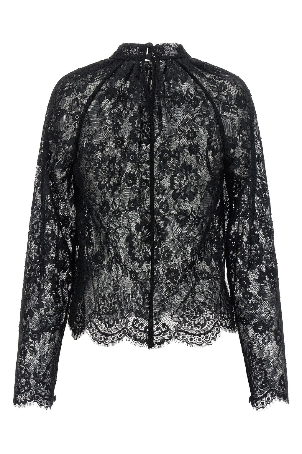 Self-Portrait Blouse With Scalloped Hem