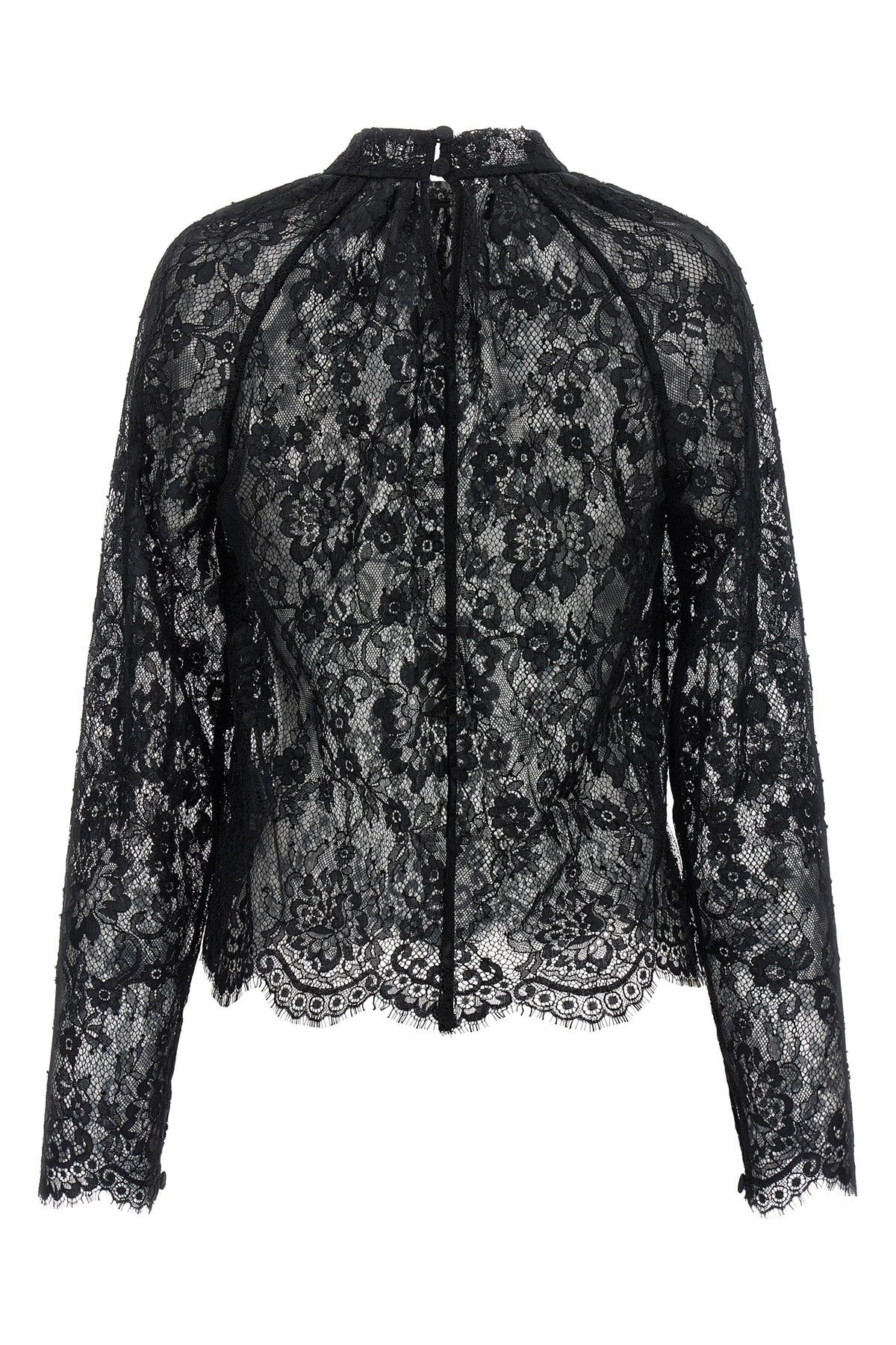 Self-Portrait Blouse With Scalloped Hem