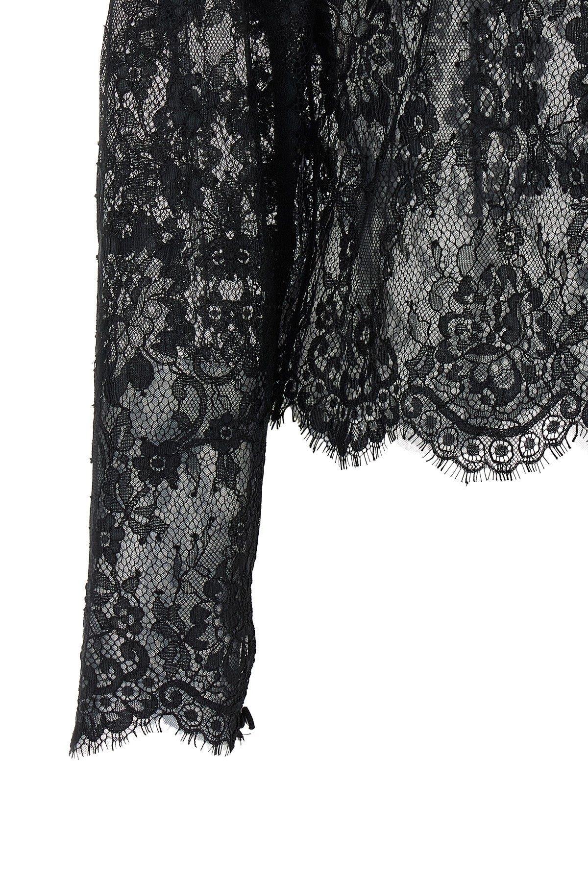 Self-Portrait Blouse With Scalloped Hem