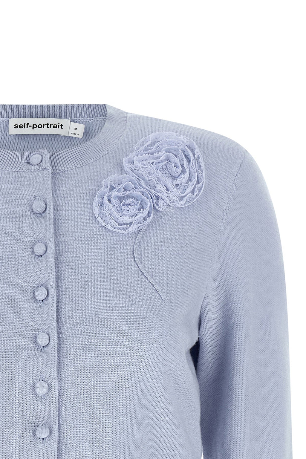 Blue Flower Knit Cardigan