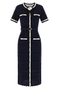 Self-Portrait Pointelle knit midi dress