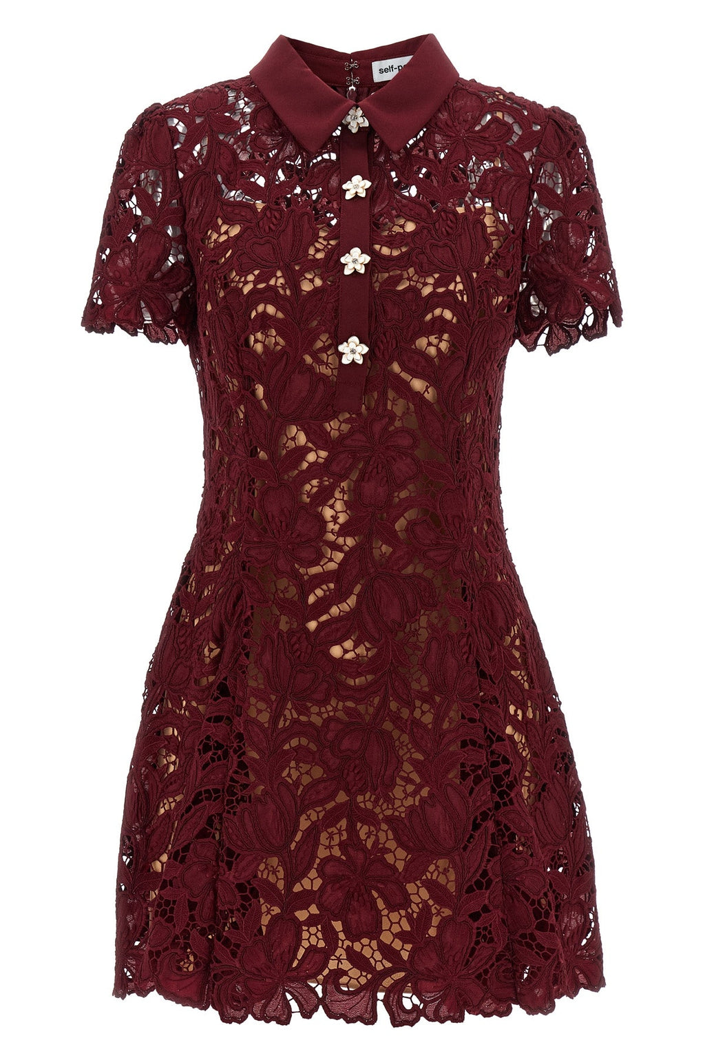 Self Portrait Mini Dress With Jewel Buttons