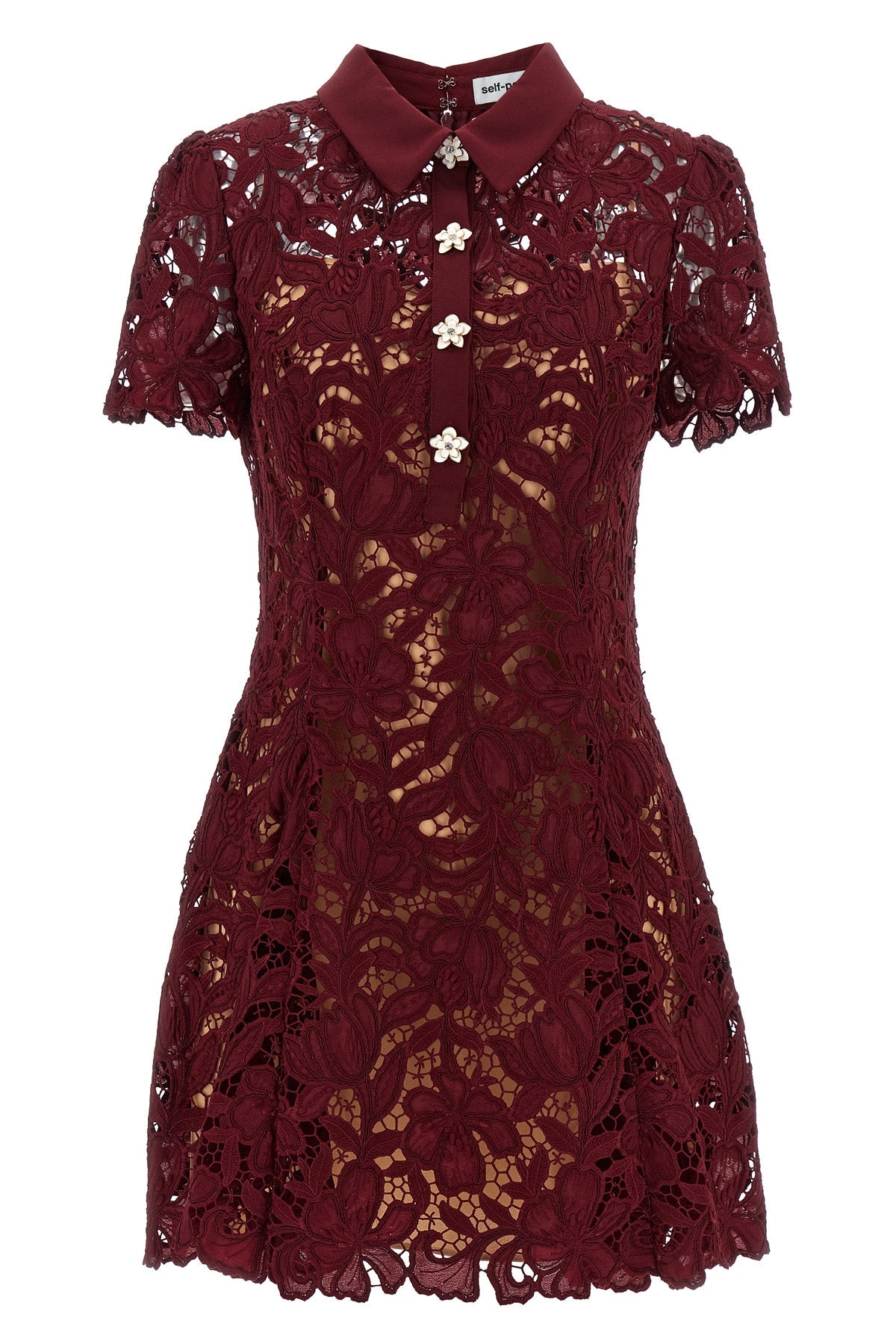 Self Portrait Mini Dress With Jewel Buttons
