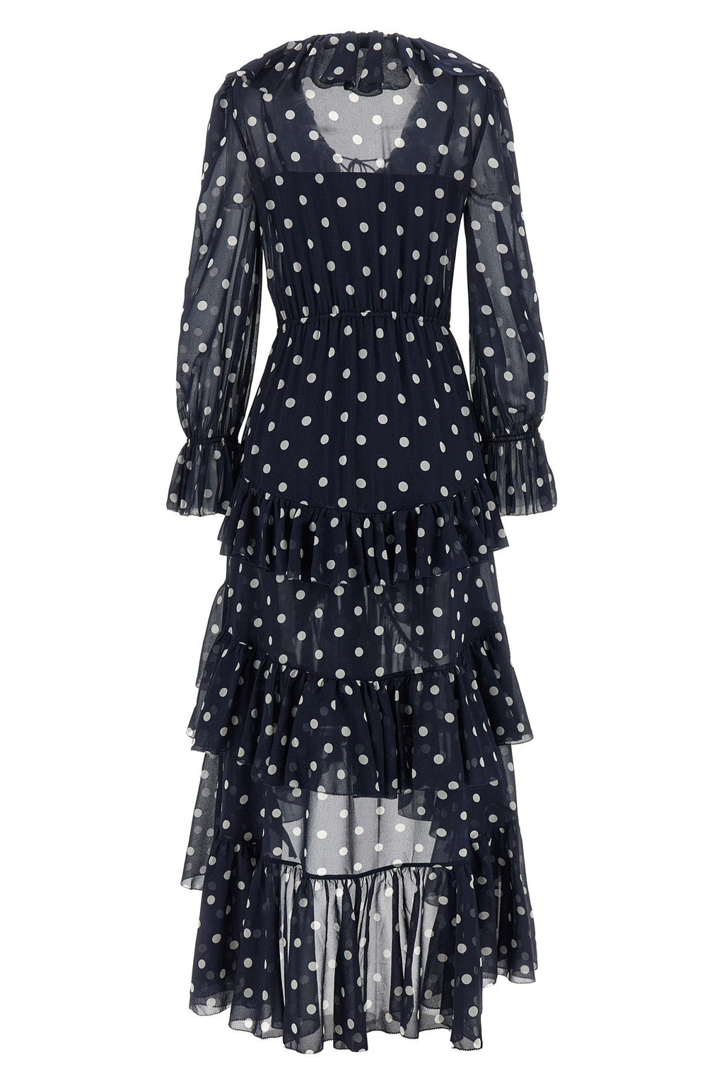 Maxi Dress 'Polka Dot Georgette Ruffle'