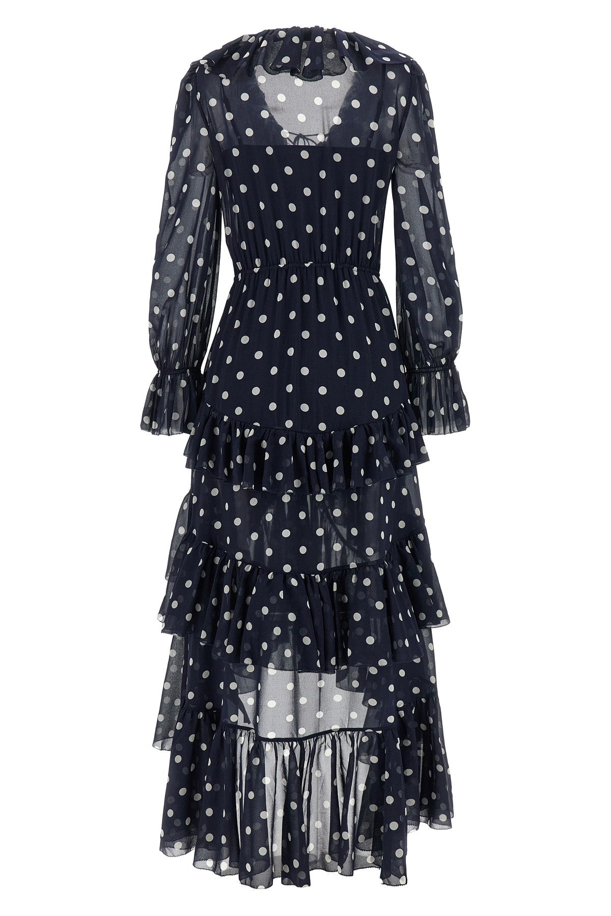 Maxi Dress 'Polka Dot Georgette Ruffle'
