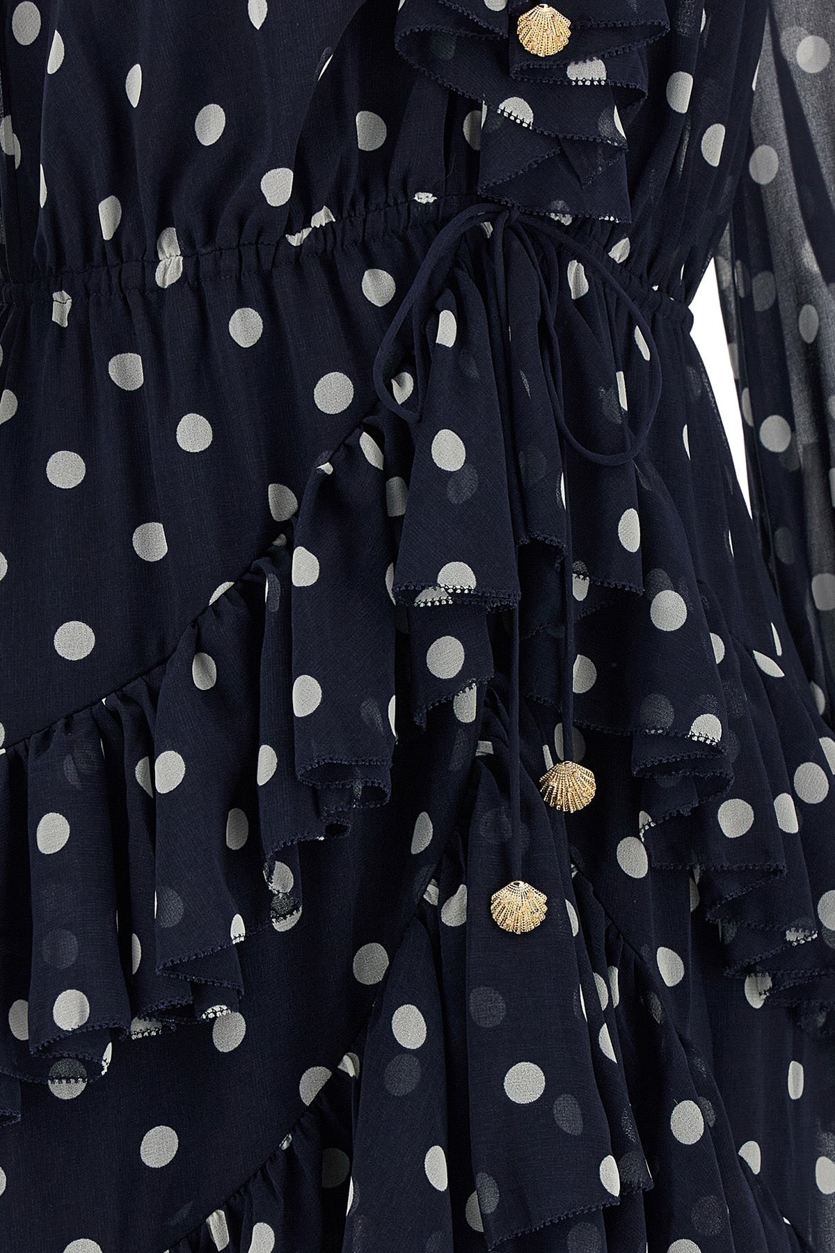 Maxi Dress 'Polka Dot Georgette Ruffle'