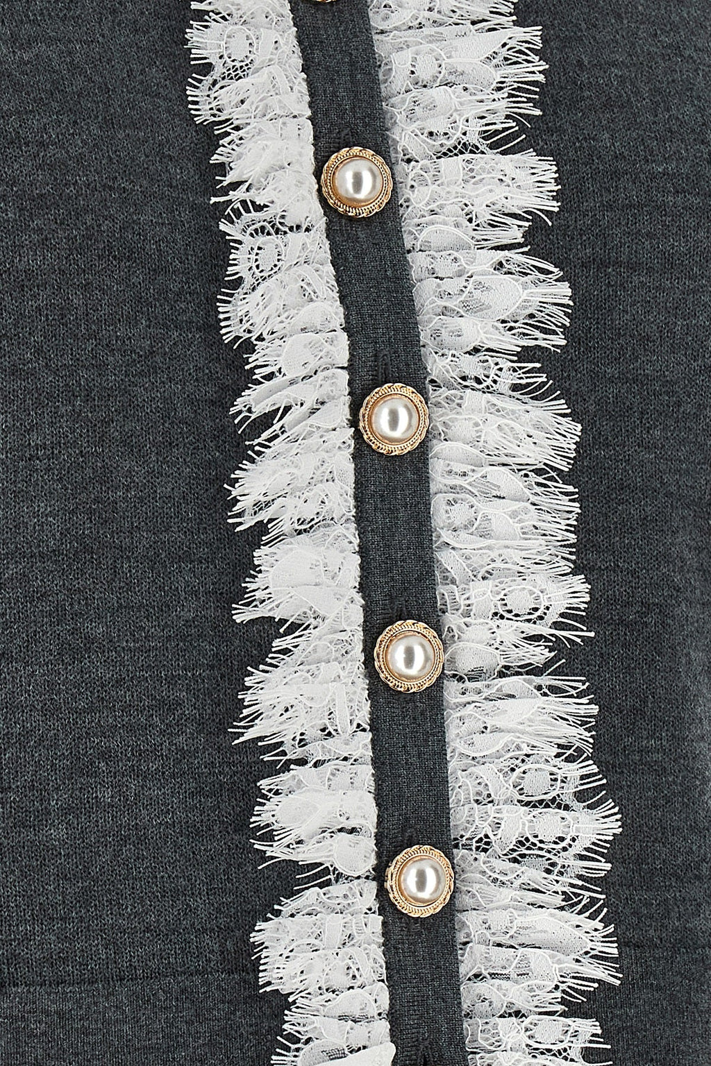 Self-Portrait cardigan with lace collar