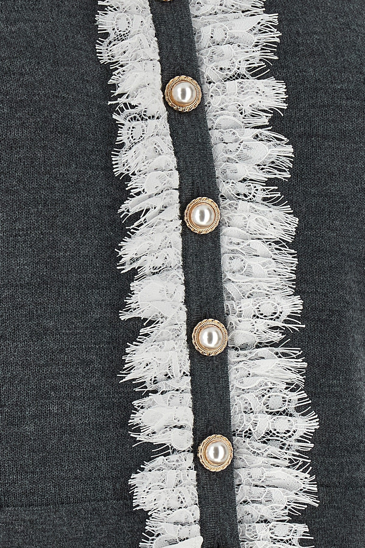 Self-Portrait cardigan with lace collar
