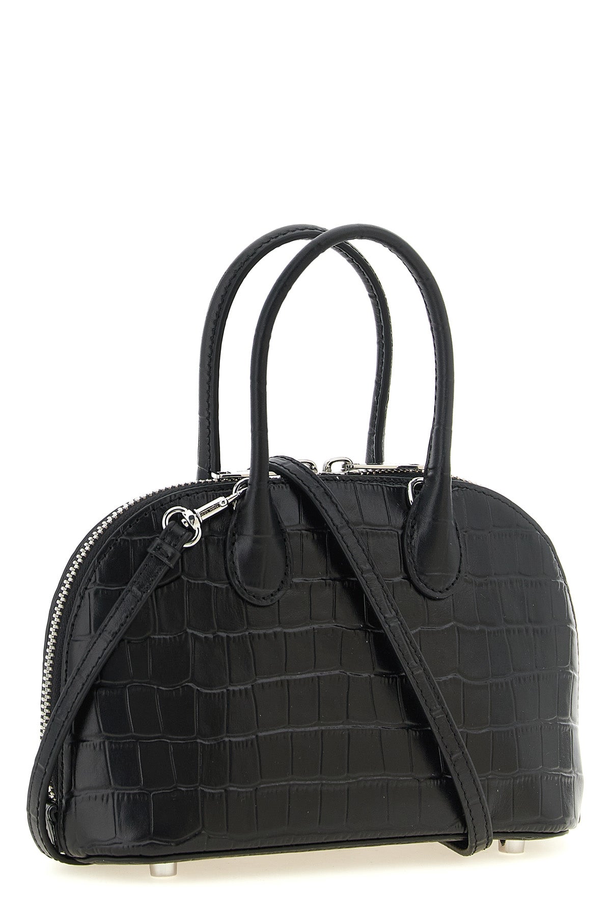 Croc Leather Mini Toast Handbag