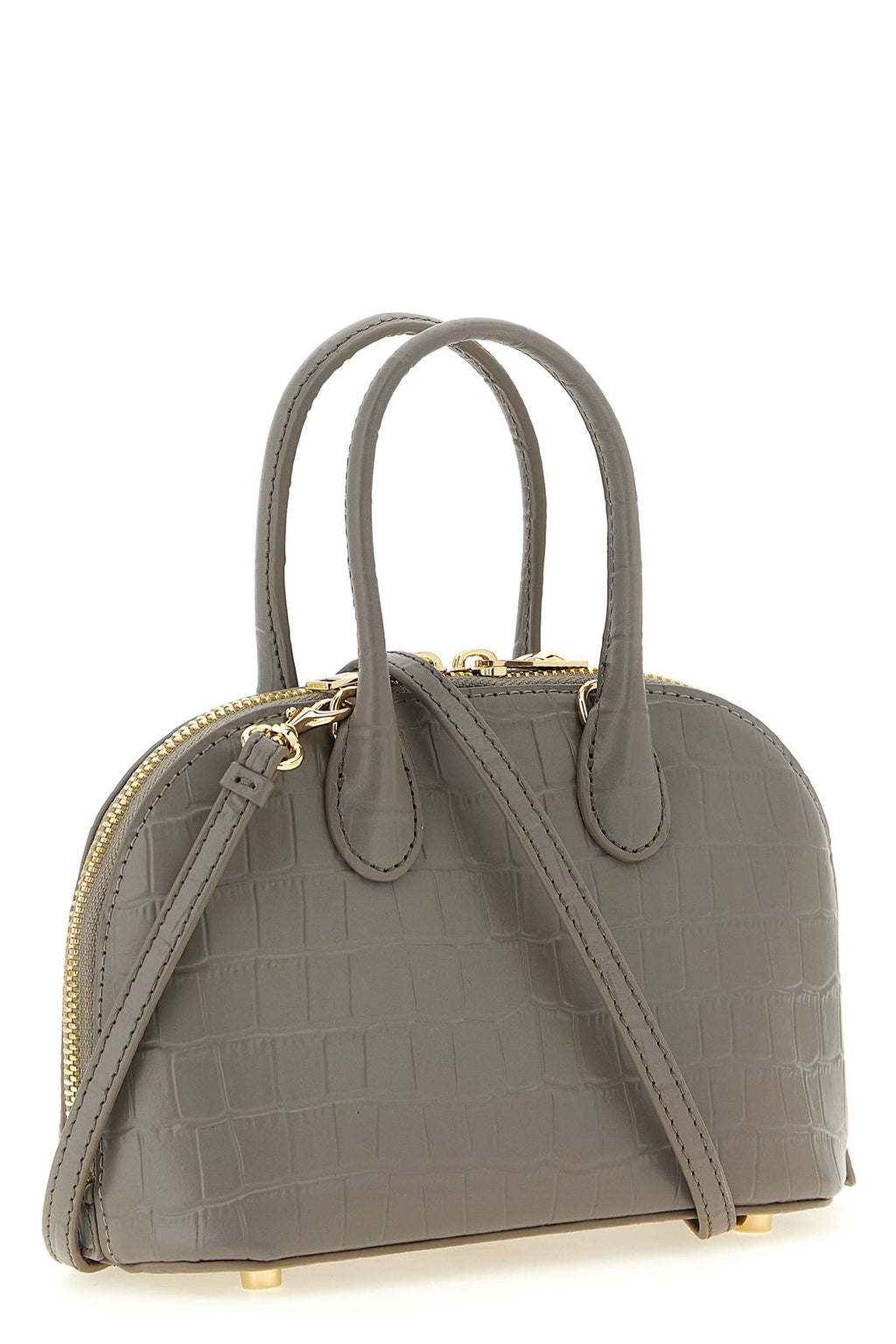 Croc Leather Mini Toast Handbag
