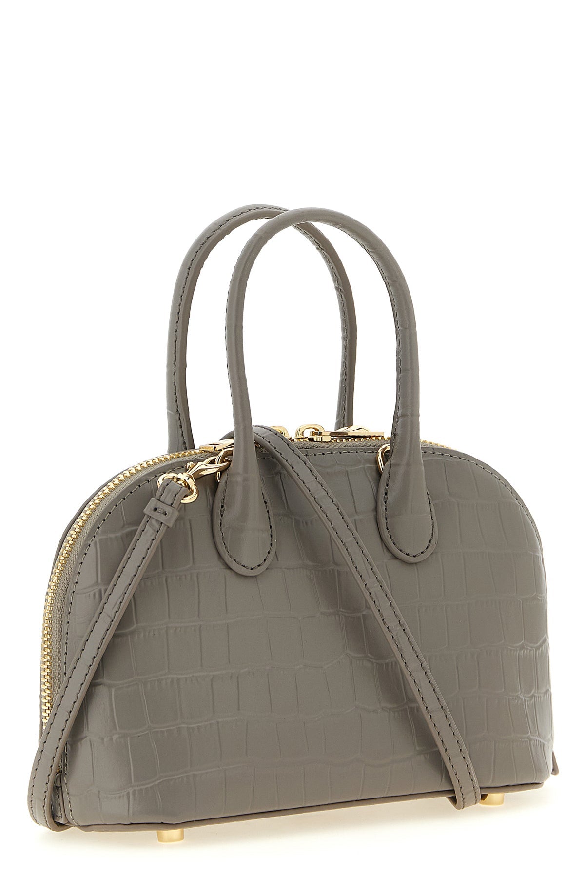 Croc Leather Mini Toast Handbag