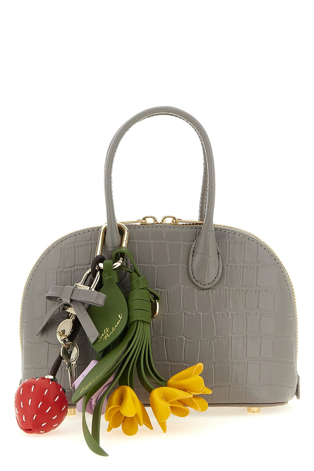 Croc Leather Mini Toast Handbag