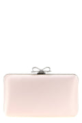 Self Portrait Satin Clutch With Crystal Bow