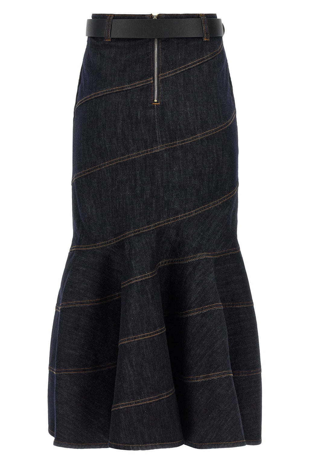 Skirt 'Indigo Denim Belted Midi'
