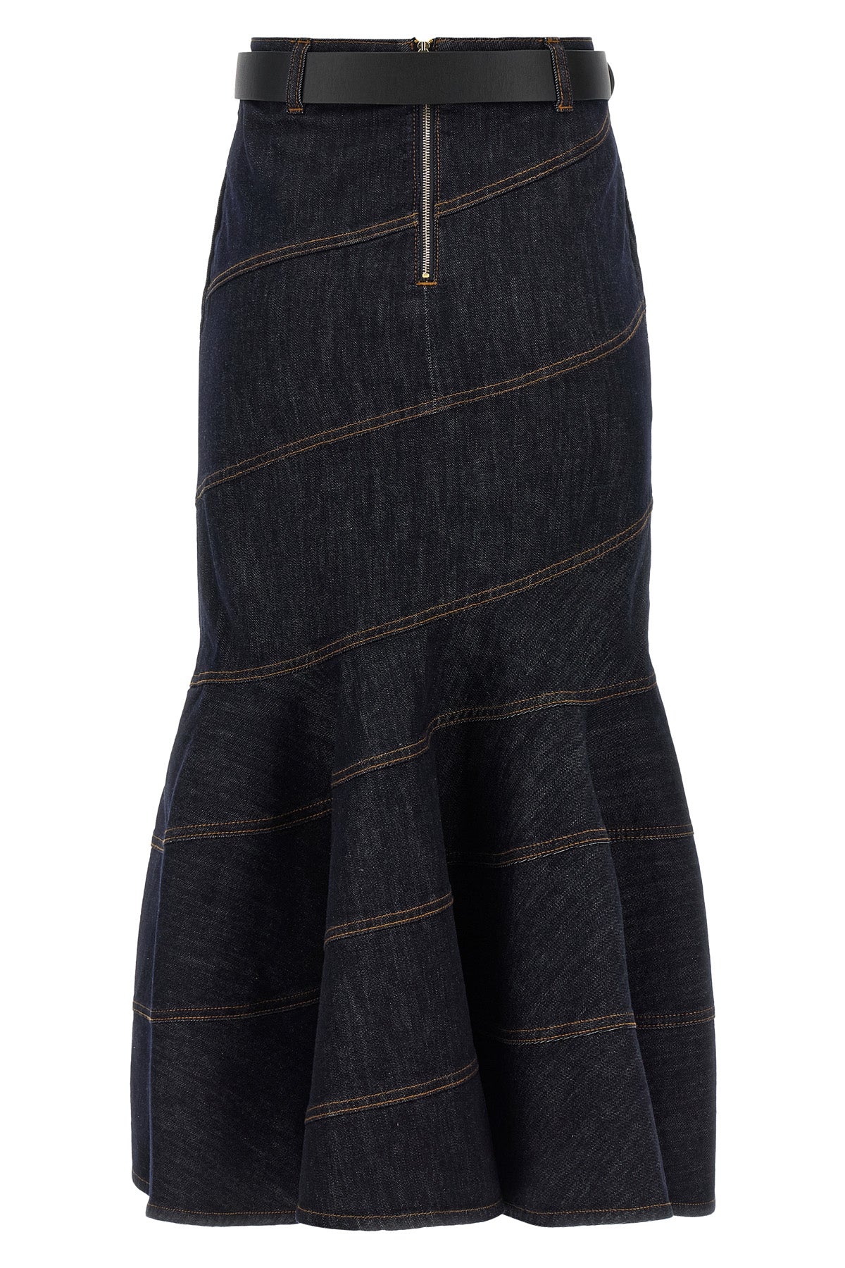 Skirt 'Indigo Denim Belted Midi'