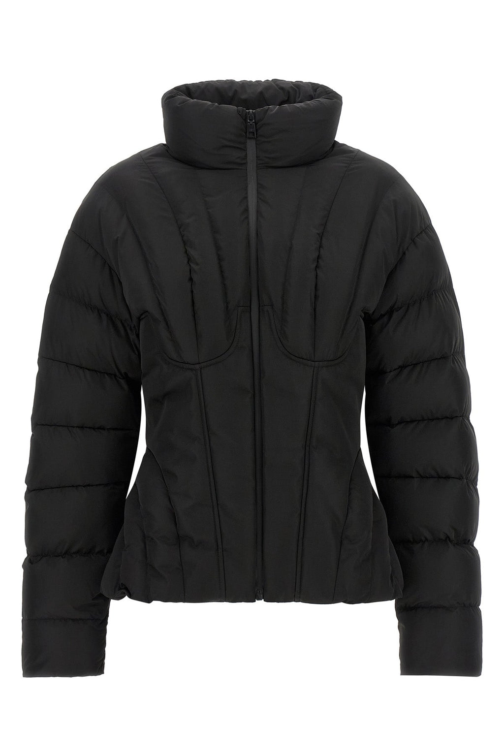 Bustier-Inspired Quilted Puffer Jacket