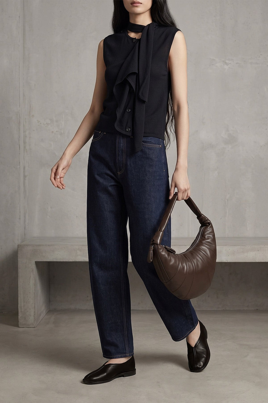 Lemaire Vest with Draped Panel
