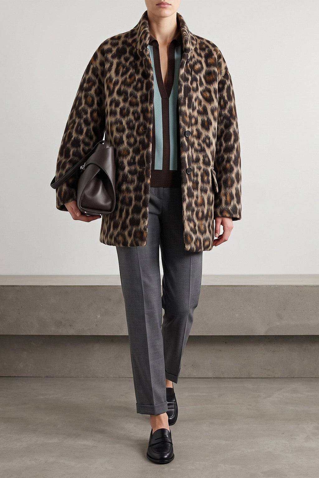 ALBERTO BIANI Coat - Animalier Jacquard Weave