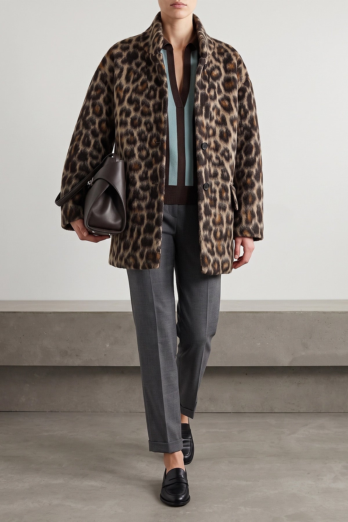 ALBERTO BIANI Coat - Animalier Jacquard Weave