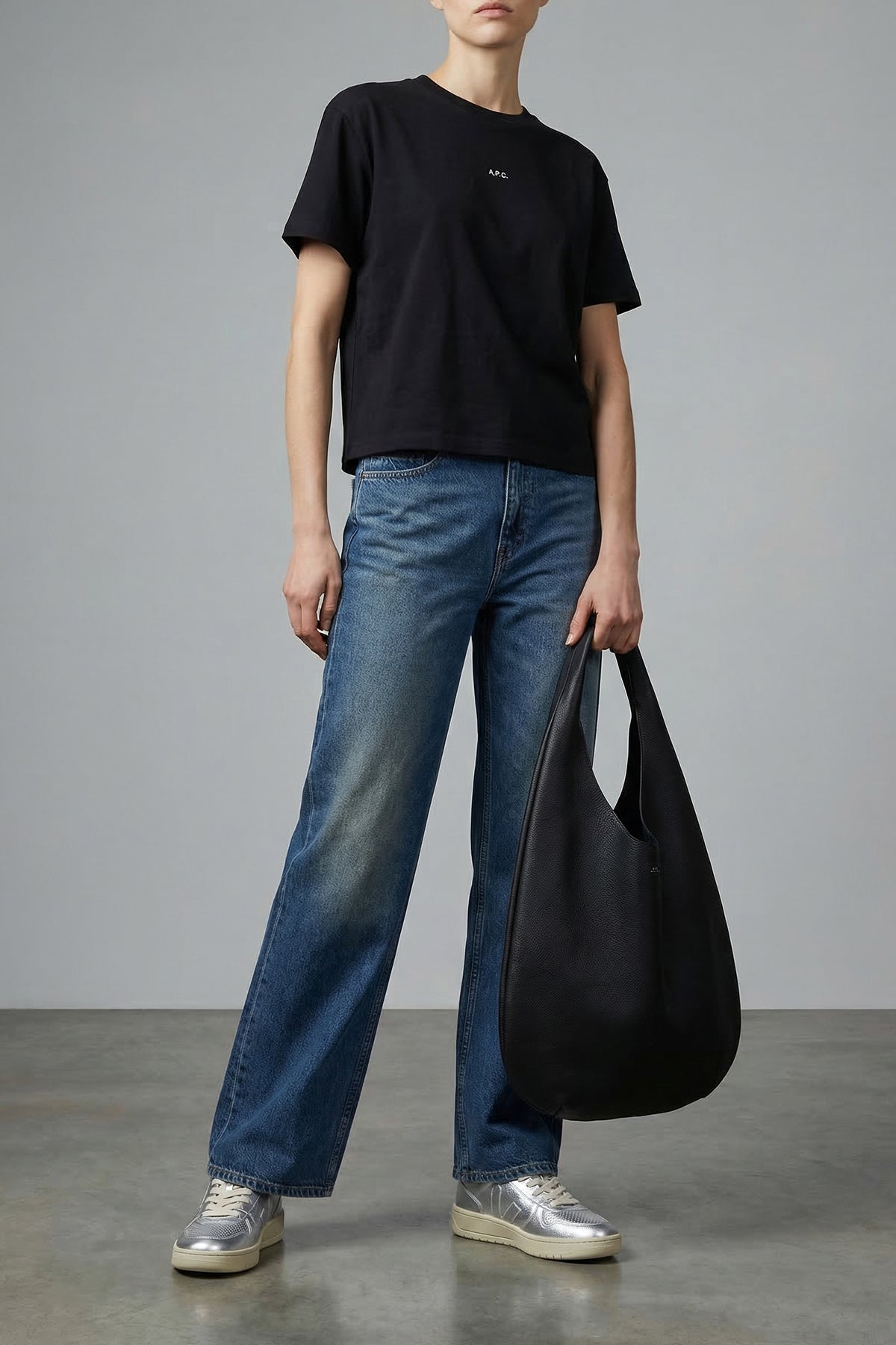 A.P.C. Shoulder Bag with Stamped Logo