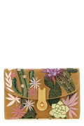 Daniele Amato Clutch With Cactus Embroidery And Sculptural Clasp