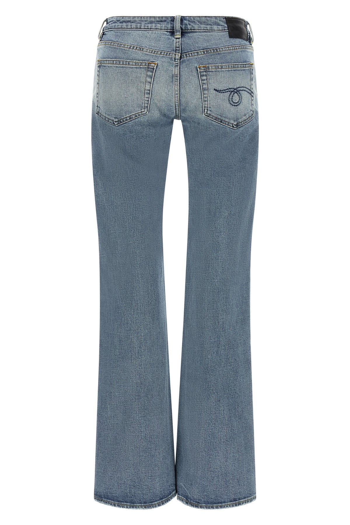 R13 Flared Jeans with Leather Patch