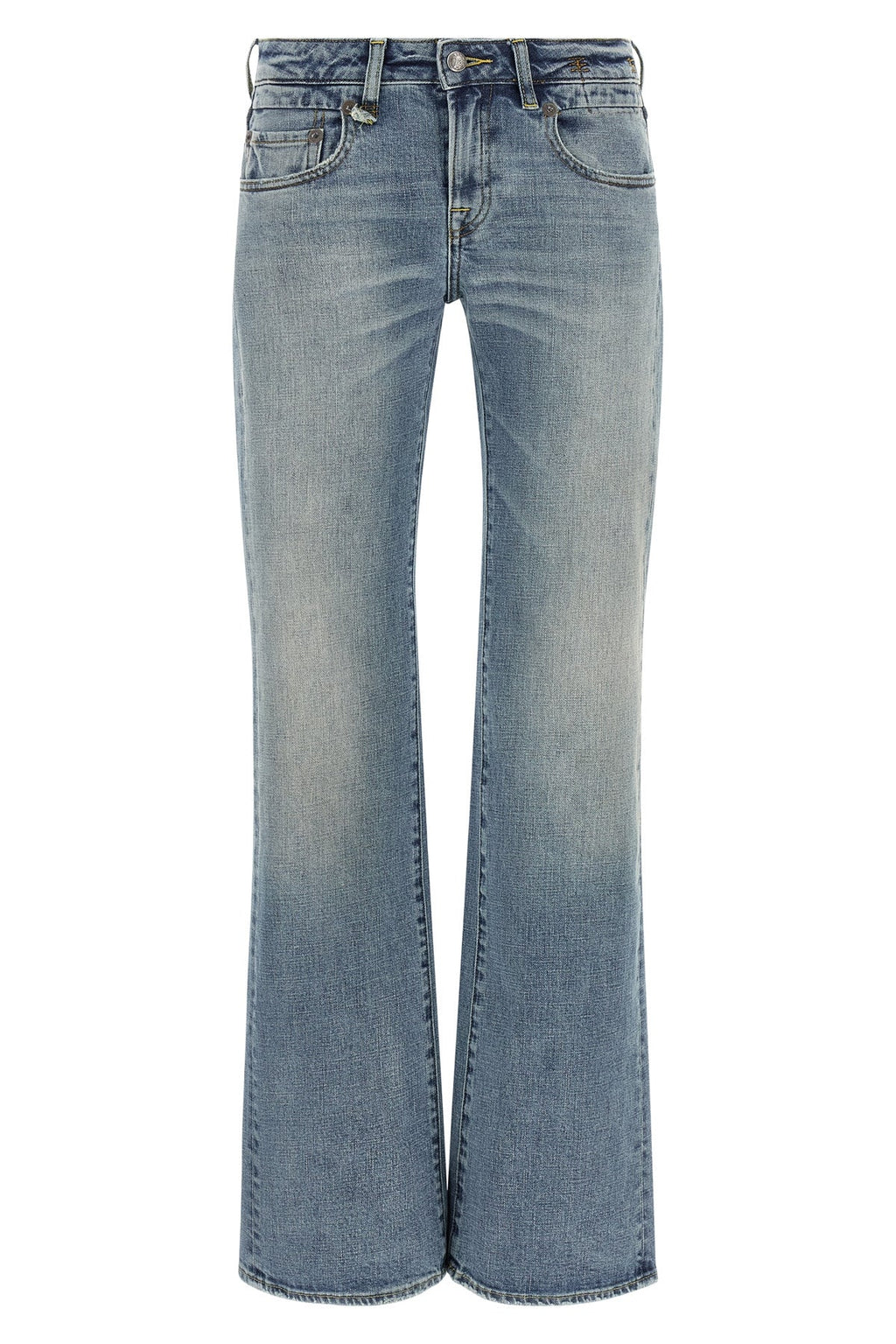 R13 Flared Jeans with Leather Patch