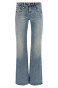 R13 Flared Jeans with Leather Patch