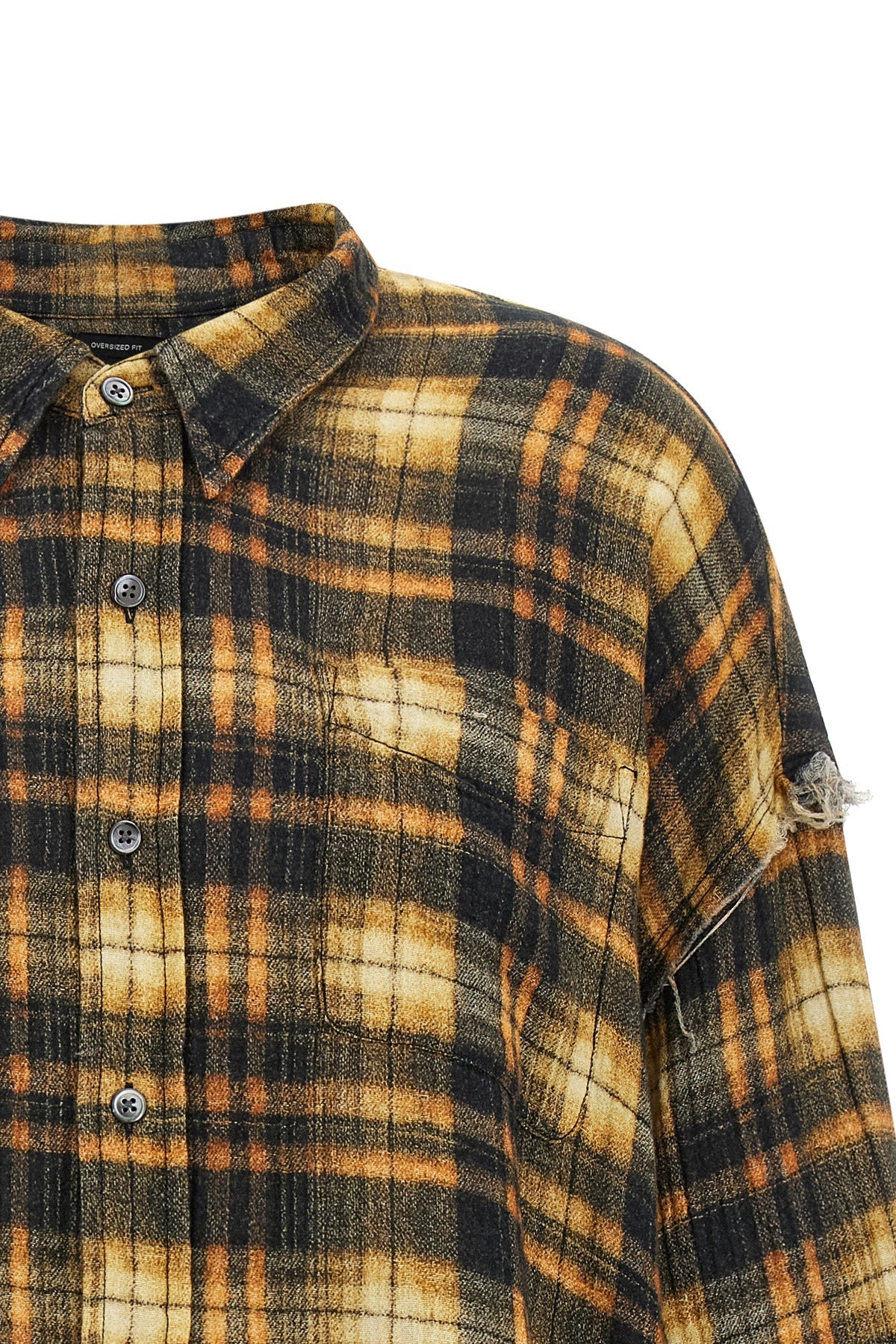 R13 Shirt with Shredded Details