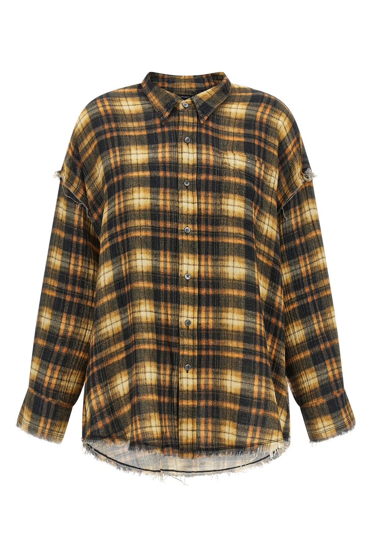 R13 Shirt with Shredded Details