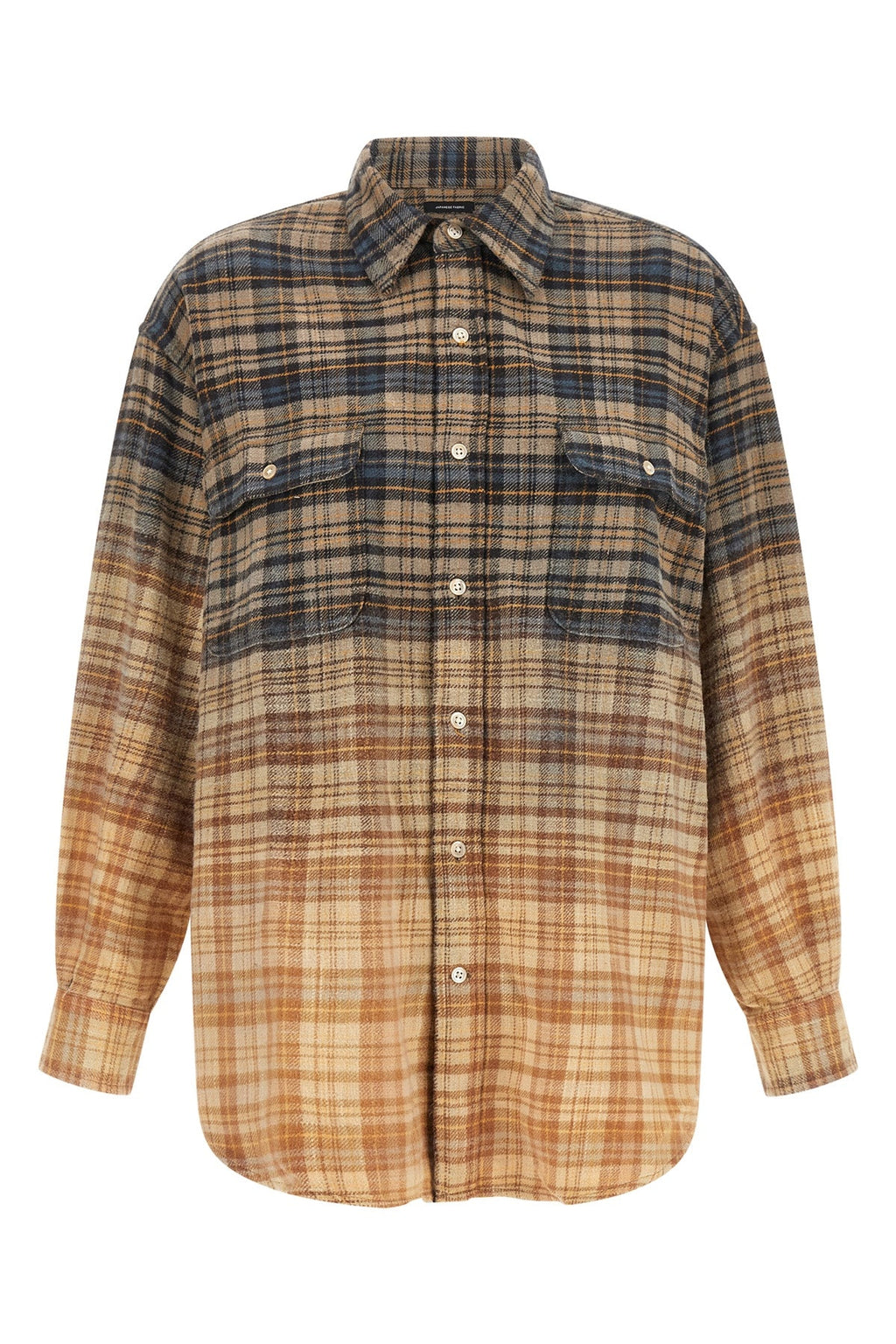 R13 Boyfriend Shirt with Dip-Bleach Gradient